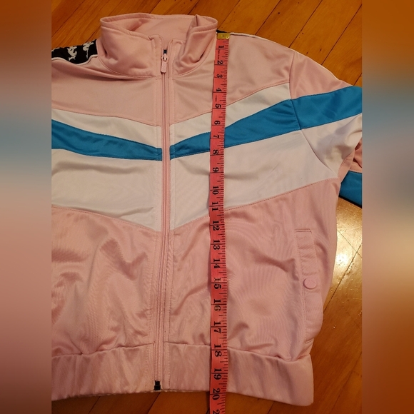 Kappa Authentic Football Esta Track Cropped Jacket Pink White Blue. L. Y2K. - Picture 11 of 12